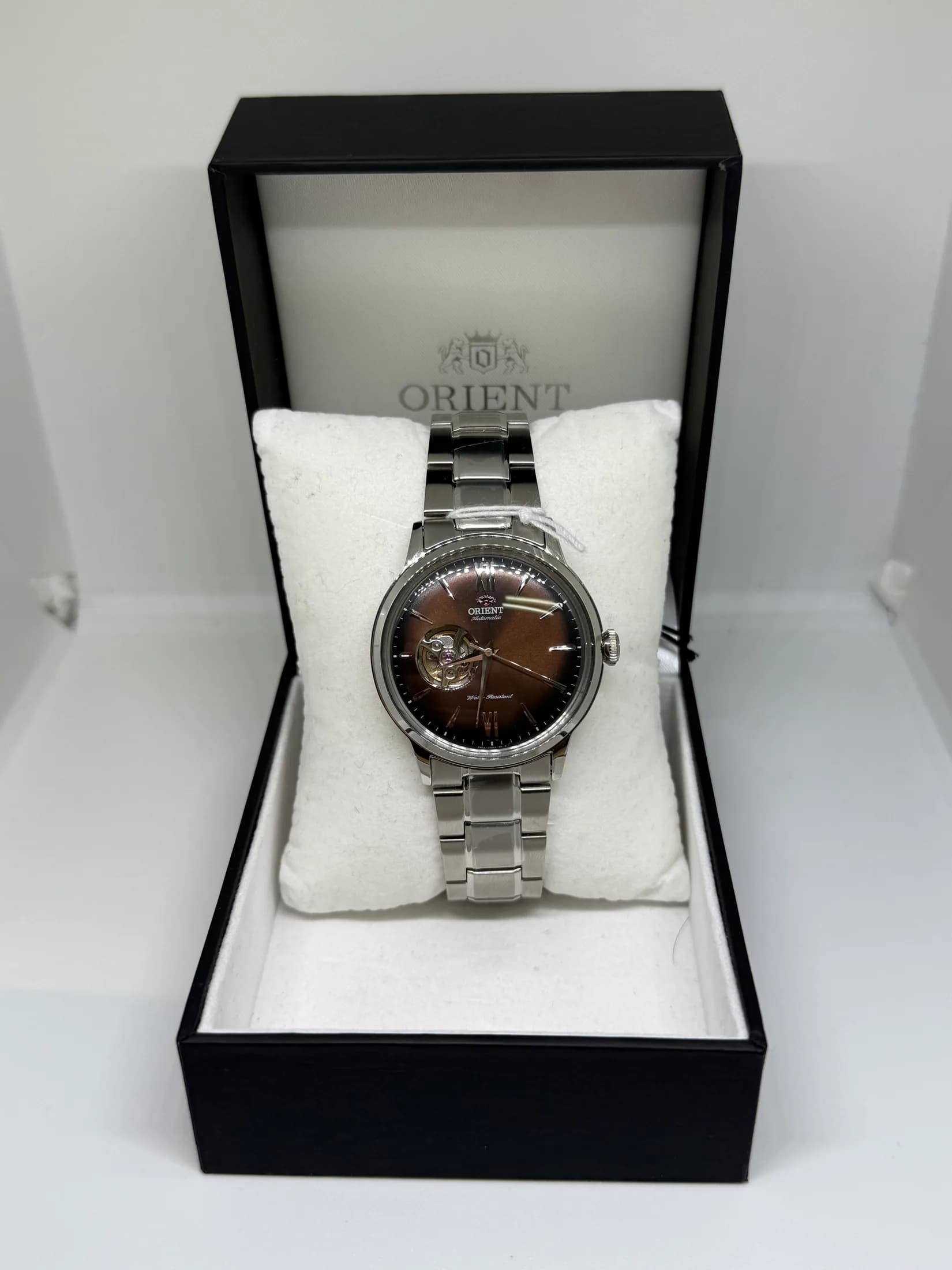 Orient Bambino Open Heart Chocolat Dial